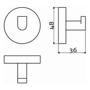 Clou Flat CL0902064 set van 2 stuks kledinghaak chroom