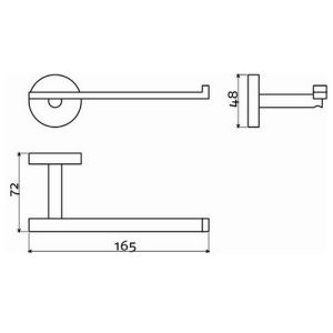 Clou Flach CL0902030 Toilettenpapierhalter ohne Klappe chrom
