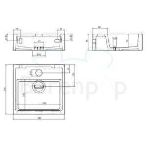 Clou Flush 1 CL0303010 ceramic fountain 28cm white