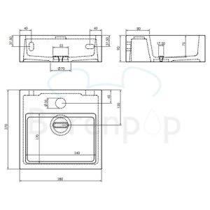 Clou Flush 1 CL0308011 mineral marble fountain 28cm white