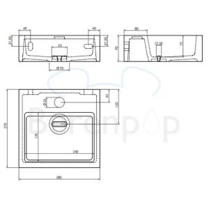 Clou Flush 1 CL0313011 aluite fountain 28cm white