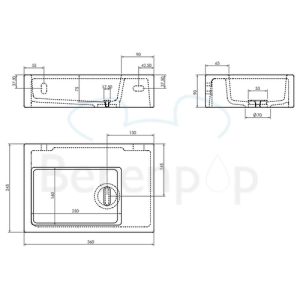Clou Flush 2 CL0303021 ceramic fountain 36cm white