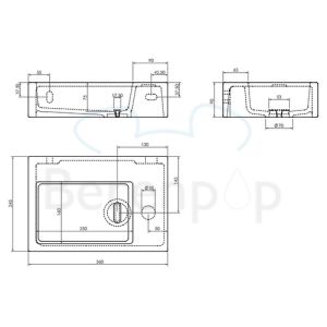 Clou Flush 2 CL0308021 mineral marble fountain 36cm white