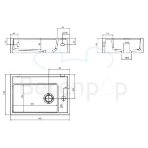Clou Flush 2 Plus CL0313221 aluite fountain 42.5cm white