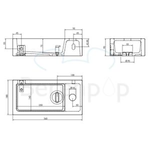 Clou Flush 3 CL0303030 ceramic fountain 36cm white