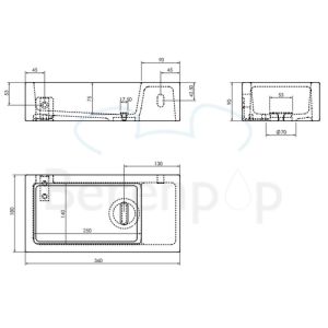 Clou Flush 3 CL030303131 ceramic fountain 36cm white