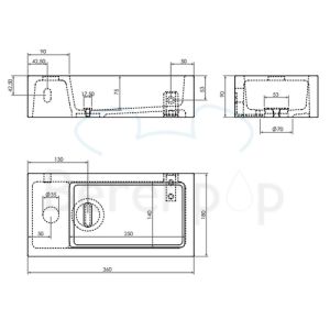 Clou Flush 3 CL0308032 mineral marble fountain 36cm white