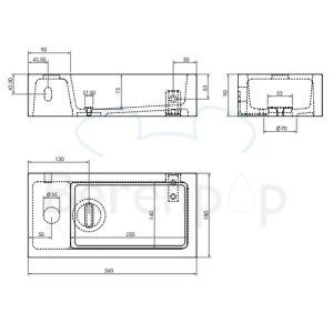 Clou Flush 3 CL0313032 aluite fountain 36cm white