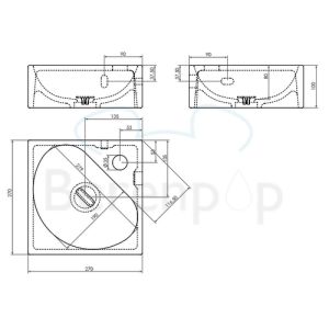 Clou Flush 5 CL0303050 Keramik Handwaschbecken 27cm weiß