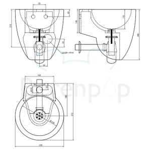Clou Flush 6 CL0303060 Keramik Handwaschbecken 27cm weiß