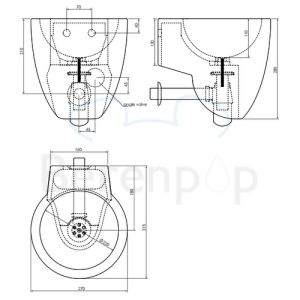 Clou Flush 6 CL0303061 Keramik Handwaschbecken 27cm weiß