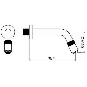 Clou Freddo 11 CL060301541 fountain tap wall stainless steel brushed