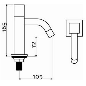 Clou Freddo 5 CL060300641L fountain tap standing high stainless steel brushed