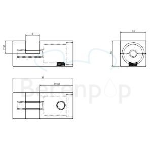 Clou Hold Me CL080100229 Spiegelklammern (4 Stück) chrom