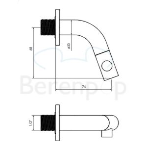 Clou Kaldur CL060500129 fountain tap 1/2