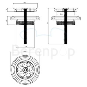Clou Mini Wash Me CL065102040 Stopfen (für Wasserstopfen) Edelstahl poliert