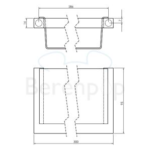 Clou Quadria CL090112729 shower basket 300mm chrome