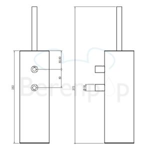 Clou Shokker SJ092600201 Toilettenbürstenhalter Wand Chrom