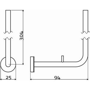 Clou Slim CL090303541 spare roll holder brushed stainless steel