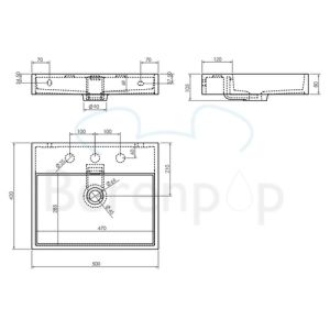 Clou Wash Me CL0201030 sink 50x42cm ceramic white