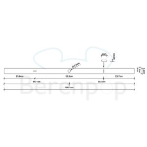 Decor Walther 0306803 OMEGA 200 wall light 100.5x8.5cm brushed nickel