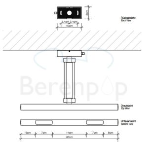 Decor Walther 0317620 DIM 40 wall light 40cm gold