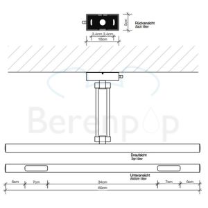 Decor Walther 0317700 DIM 60 wall light 60cm chrome