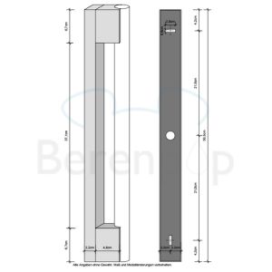 Decor Walther 0320503 OMEGA 50 wall light 50.5x8.5cm brushed nickel