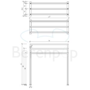 Decor Walther 0500300 HT 9 staande handdoekhouder chroom
