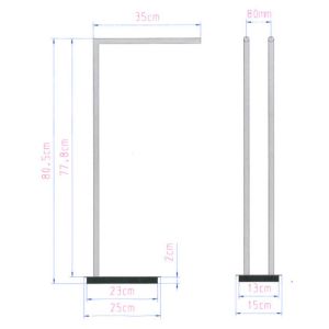 Decor Walther 0504800 Straight 2 handdoekhouder standaard chroom