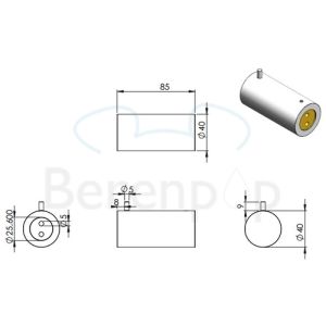 Decor Walther Tube 0540000 TB HAK41 handdoekhaak chroom