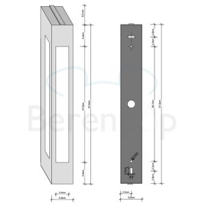 Decor Walther 0300400 BLOC 37 wall light 37x5cm chrome