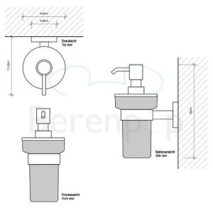 Decor Walther Basic 0530800 BA WSP Seifenspender weiß satiniertes Glas/ Chrom