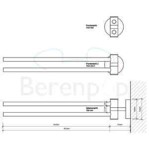Decor Walther Basic 0531100 BA HTH2 2-Deckel Handtuchhalter chrom