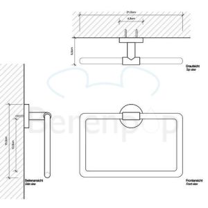 Decor Walther Basic 0531260 BA HTR Handtuchring mattschwarz