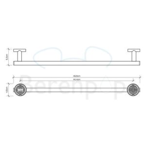 Decor Walther Basic 0531360 BA HTE50 Handtuchhalter 50cm mattschwarz