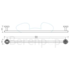 Decor Walther Basic 0531460 BA HTE65 Handtuchhalter 65cm mattschwarz