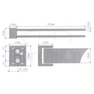 Decor Walther Ziegel 0592300 BK HTH2 2-Deckel Handtuchhalter chrom