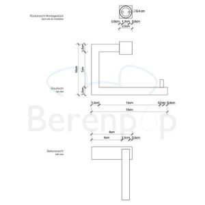 Decor Walther Ecke 0561560 CO TPH3 Toilettenpapierhalter mattschwarz
