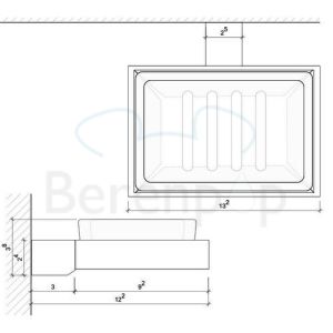 Decor Walther Bloque/ Corner 0561860 CO WSS soap holder white satin glass/ matte black