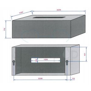 Decor Walther Blüte/ Ecke 0830466 KB 82 Papiertuchbox mattes dunkles Metall
