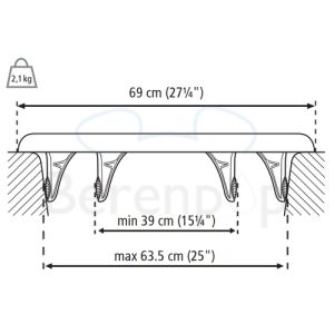 Etac Fresh 81600014 Badebrett 69cm mit Griff weiß