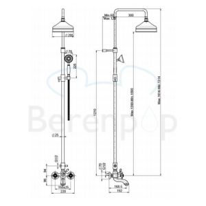Fima Carlo Frattini Elizabeth F50842CR Badewannenarmatur Aufputz 2-Griff mit Duschset Chrom