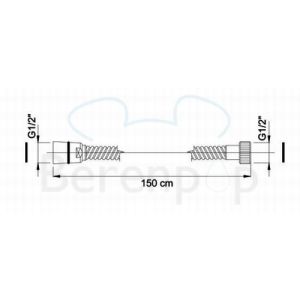 Fima Carlo Frattini F2021OR Brauseschläuche 150cm gold