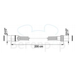 Fima Carlo Frattini F2022CR Brauseschläuche 200cm chrom