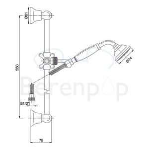 Fima Carlo Frattini F20442CR Brausegarnitur mit Handbraus chrom