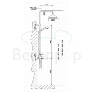 Fima Carlo Frattini Lamp F33042CR Badewannenarmatur Aufputz 1-Hebel mit Duschset chrom