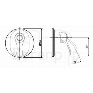 Fima Carlo Frattini Lamp F3309X1SN concealed shower valve 1-lever without diverter (1 output) brushed nickel