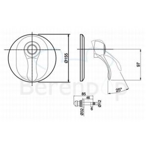 Fima Carlo Frattini Lamp F3309X2CR concealed bath/shower valve 1-lever with 2 way diverter (2 outputs) chrome
