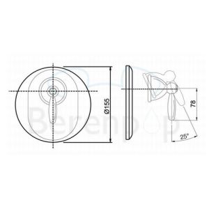 Fima Carlo Frattini Olivia F5009X1SN concealed shower valve 1-lever without diverter (1 outlet) brushed nickel